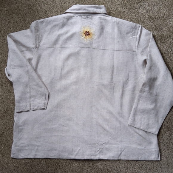 Kelly Scott Beige Khaki Button Down Jacket 2X - Picture 6 of 9